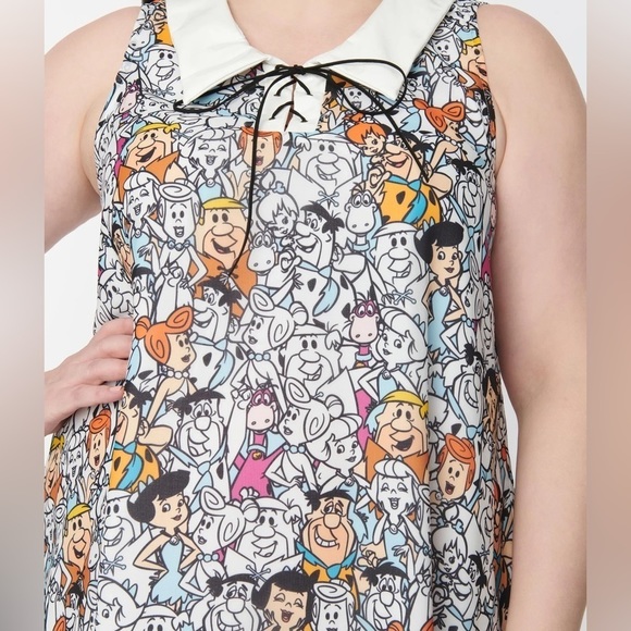 Flintstones x Smak Parlour Flintstones Character Print Mini Dress, Size L, NWT - Picture 5 of 8